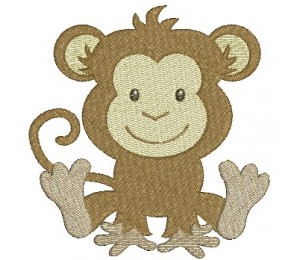 Stickdatei - Dschungeltiere Affe